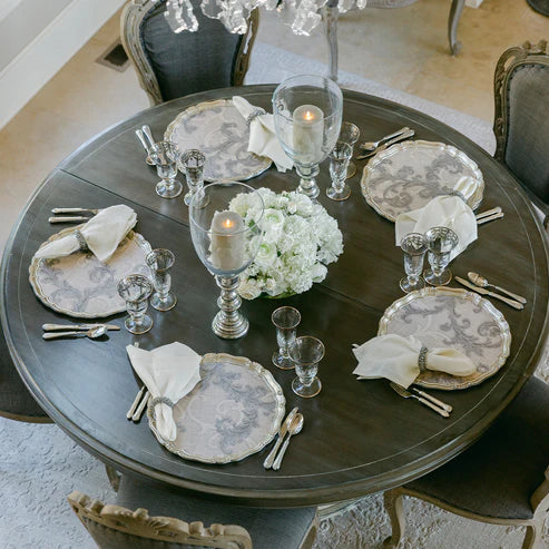 ARTE ITALICA: Florentino Damask Wooden Tray/Charger