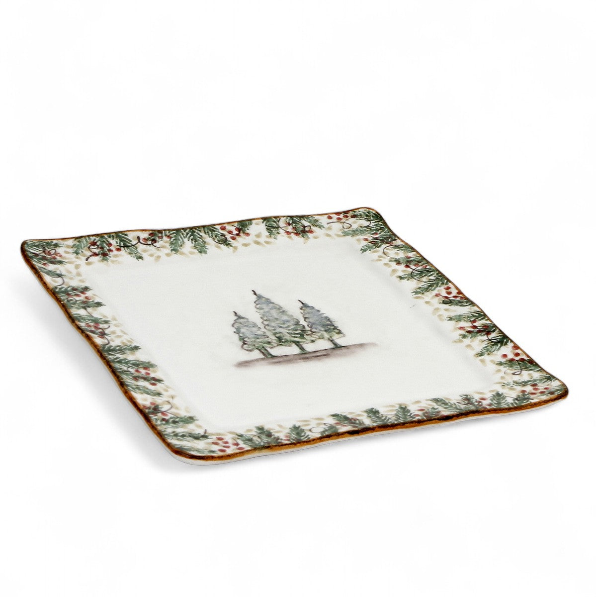 ARTE ITALICA: Natale Square Dinner Plate