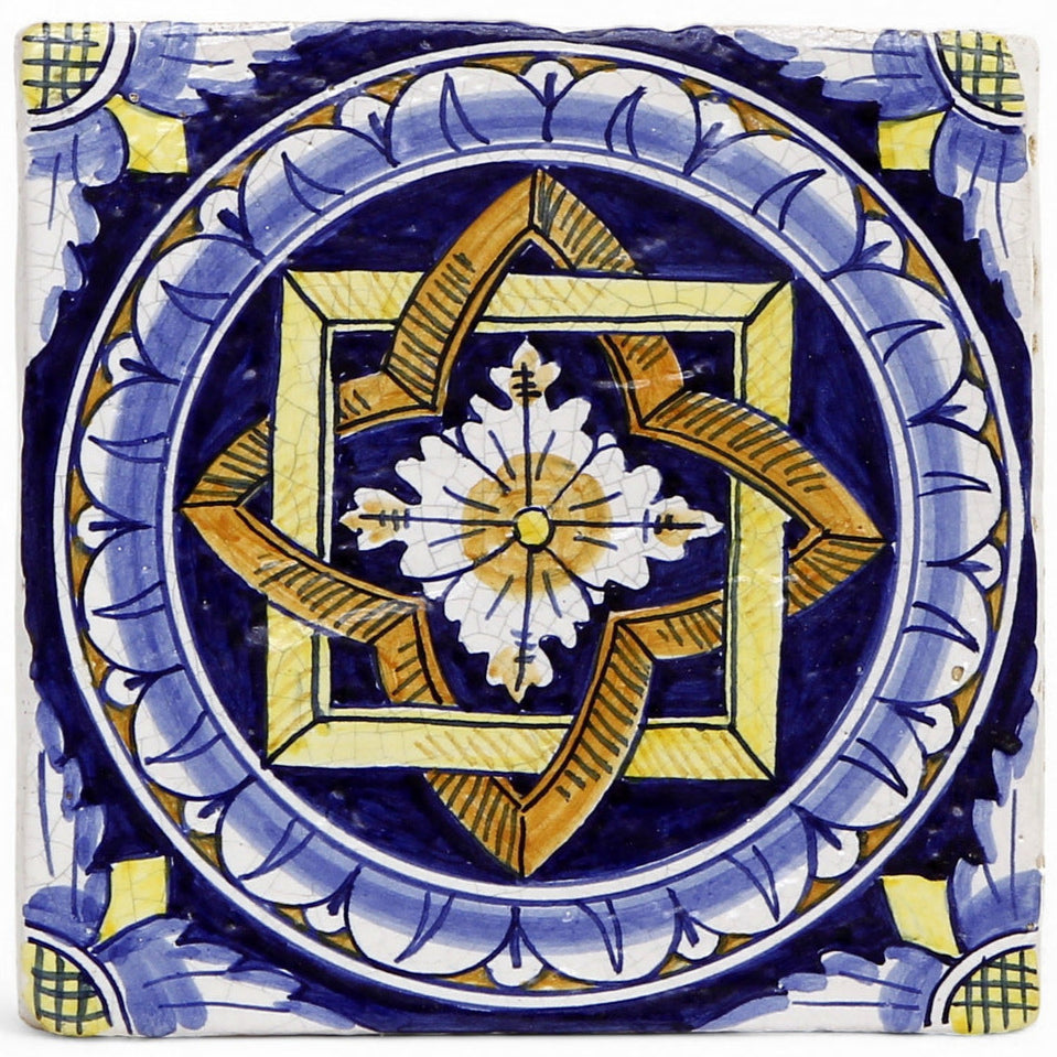 ANTICA DERUTA: Deluxe Hand Painted Ceramic Authentic Deruta Tile