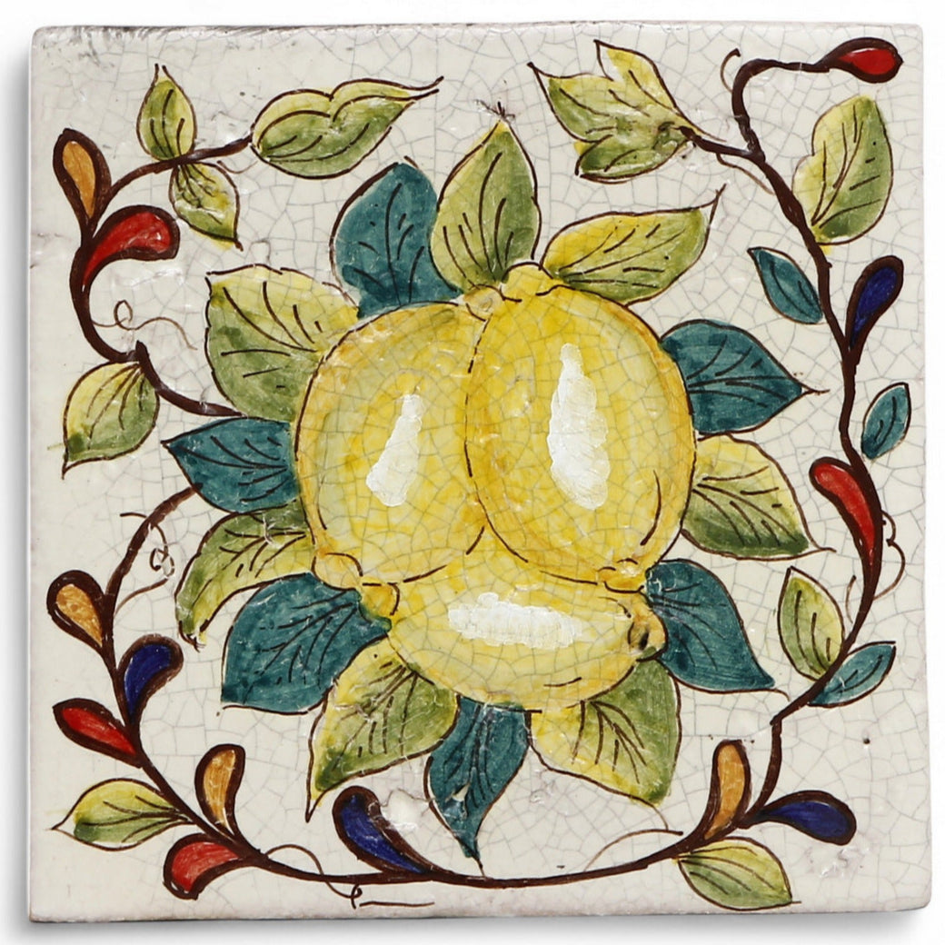 ANTICA DERUTA: Hand Painted Ceramic Authentic Deruta Tile