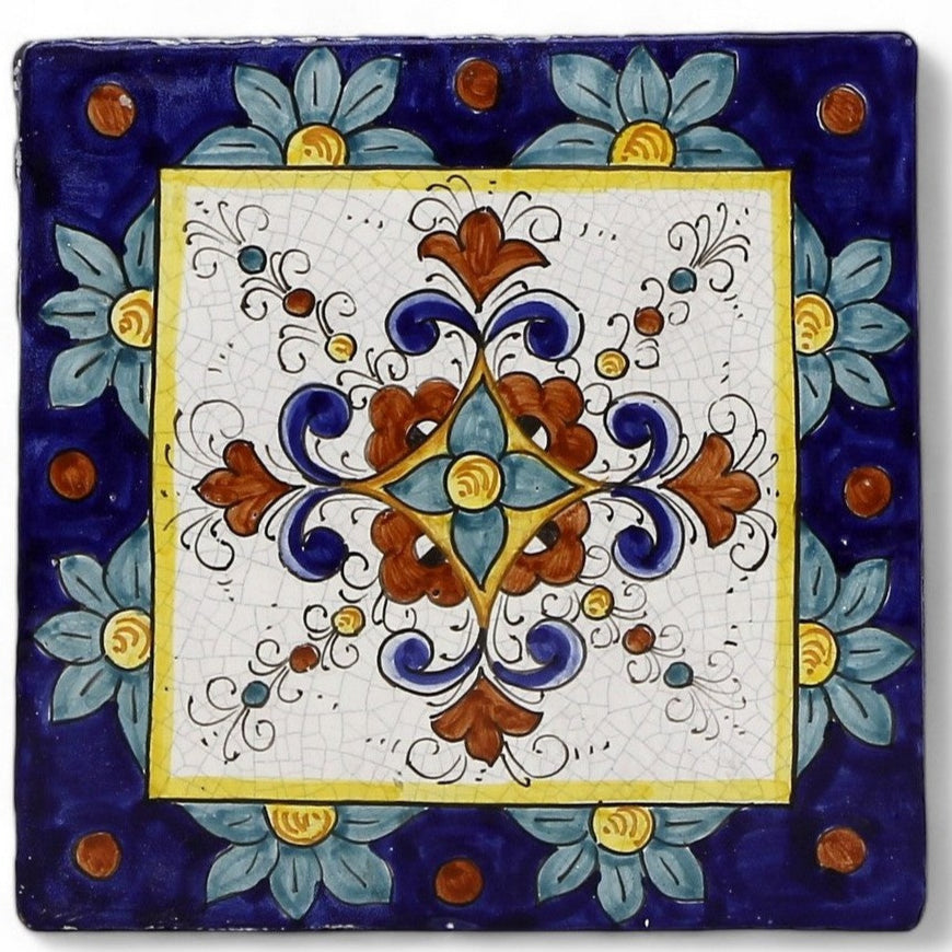 ANTICA DERUTA: Hand Painted Ceramic Authentic Deruta Tile