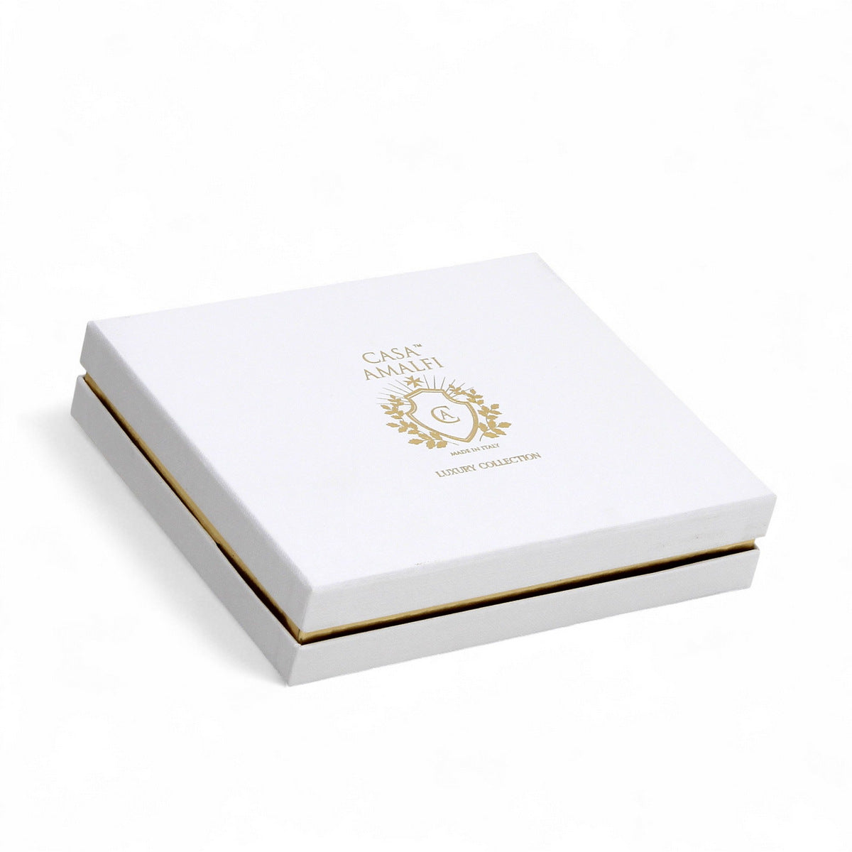 CASA AMALFI SOAPS: Scented Soap Bar with ceramic soap dish - Buongiorno Positano Set (White Box)