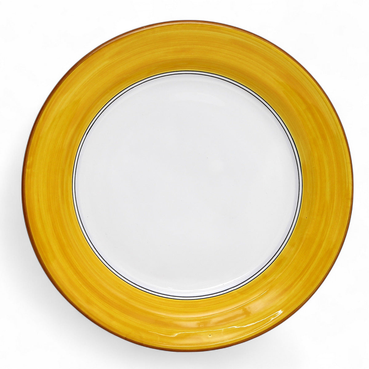 MONOCOLORE: Deruta Hand Painted Charger Buffet Platter YELLOW/ORANGE