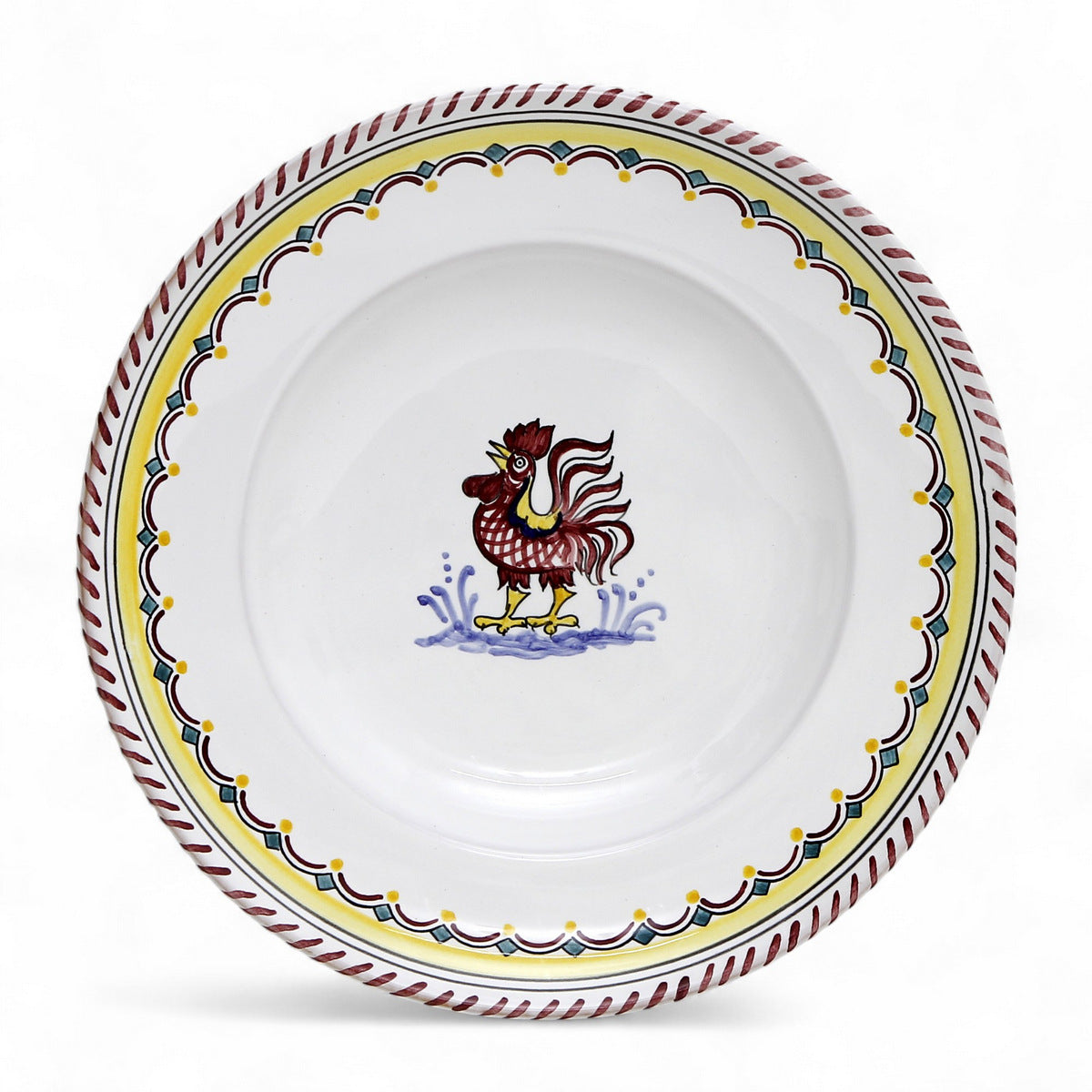 ORVIETO RED ROOSTER SIMPLE: Dinner Plate