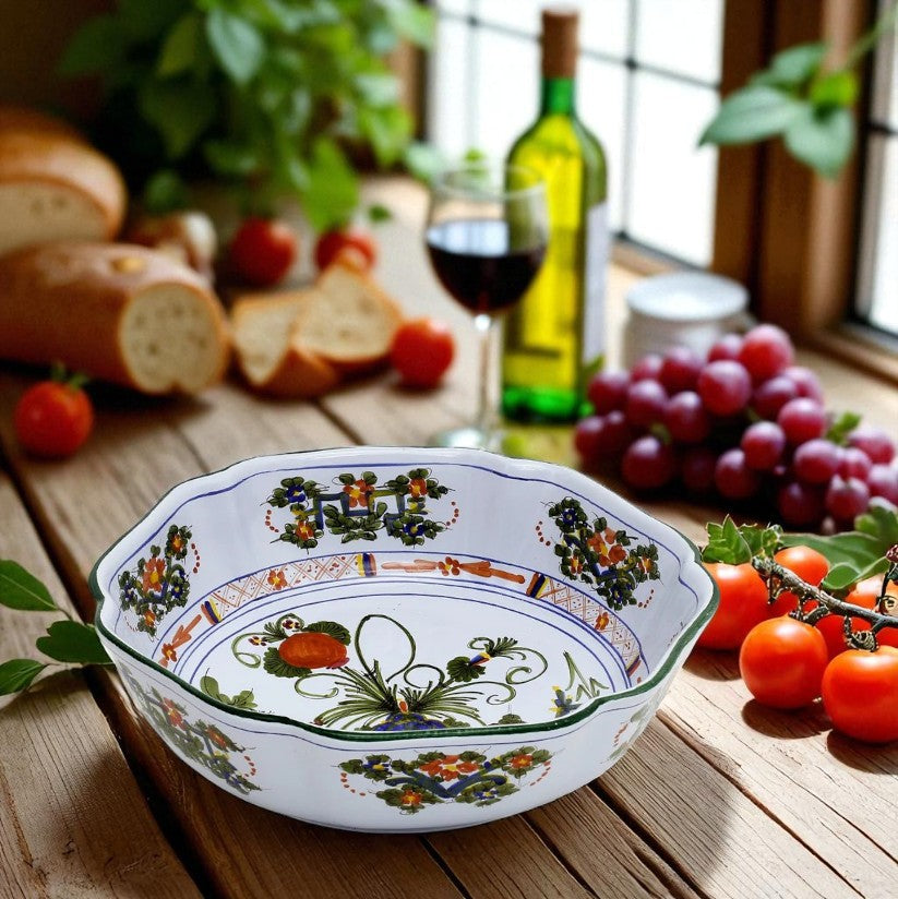 FAENZA-CARNATION: Large Serving salad pasta bowl
