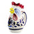 GIFT BOX CHRISTMAS: Green Gift Box with Deruta Orvieto Blue Rooster of Fortune Pitcher