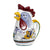 GIFT BOX CHRISTMAS: Green Gift Box with Deruta Raffaellesco Rooster of Fortune Pitcher