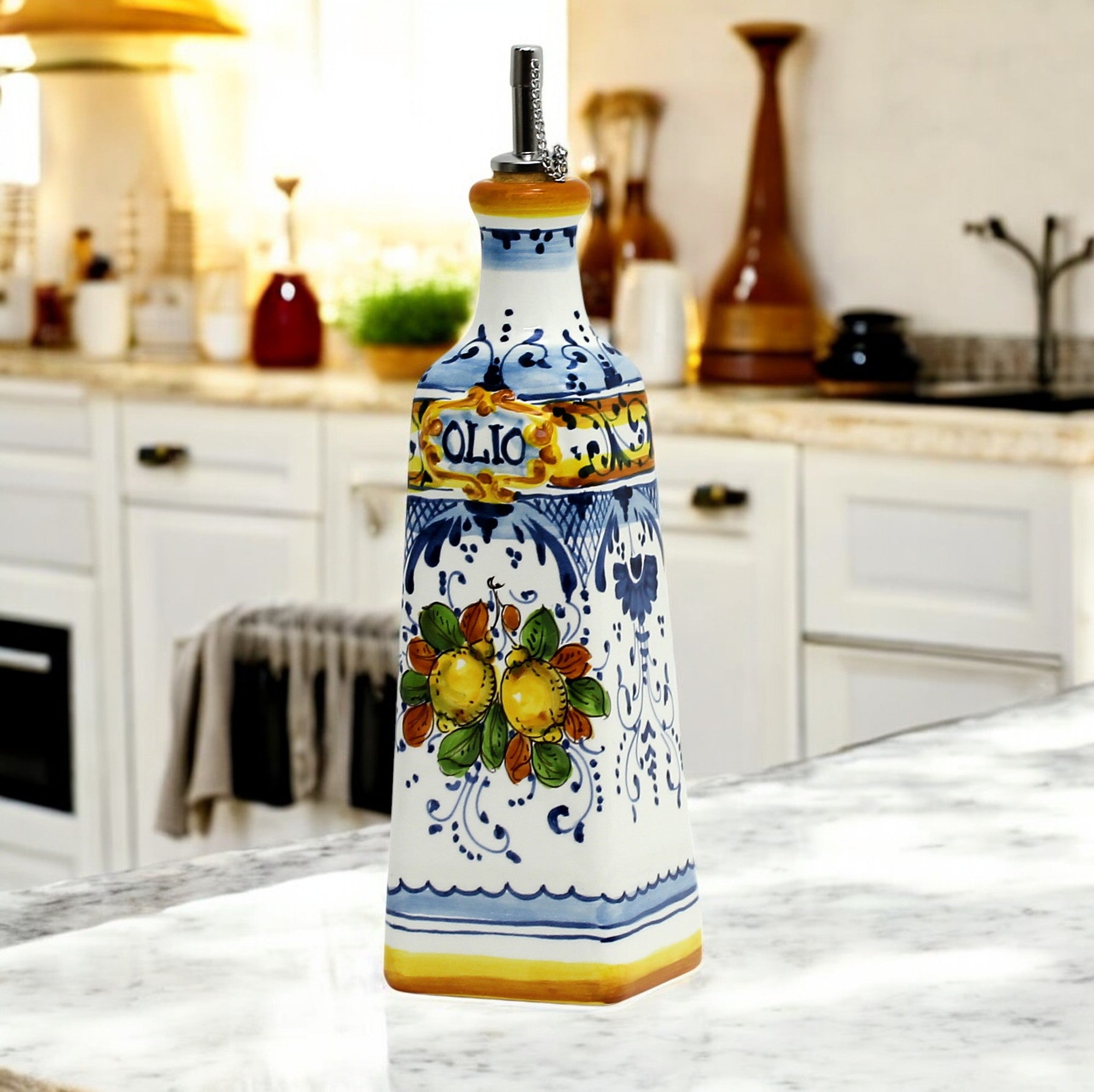 LIMONCINI: Square Olive Oil Bottle Dispenser - artisticaitalian.com