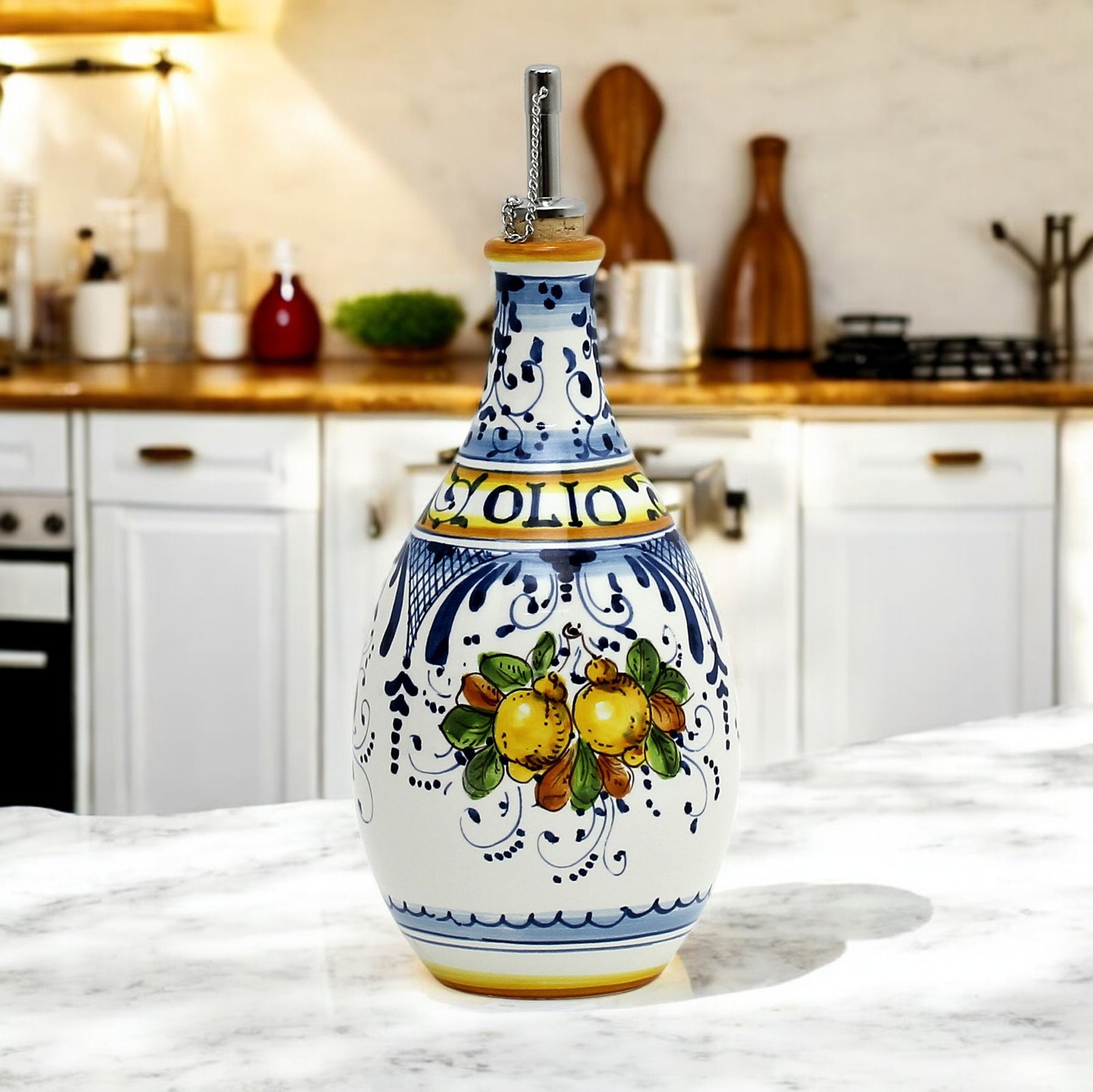 LIMONCINI: Olive Oil 'OLIO' Bottle Dispenser - artisticaitalian.com