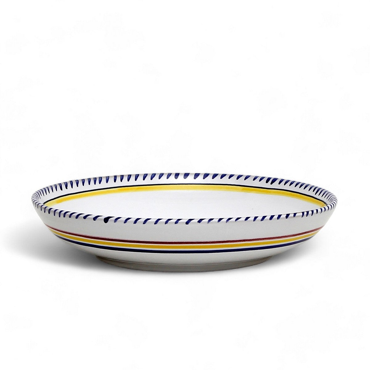 DERUTA BLUE SIMPLE : Risotto/Pasta/Cioppino round shallow coupe bowl