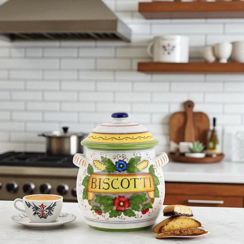 RUSTICA: Traditional Tuscan Biscotti Jar - artisticaitalian.com