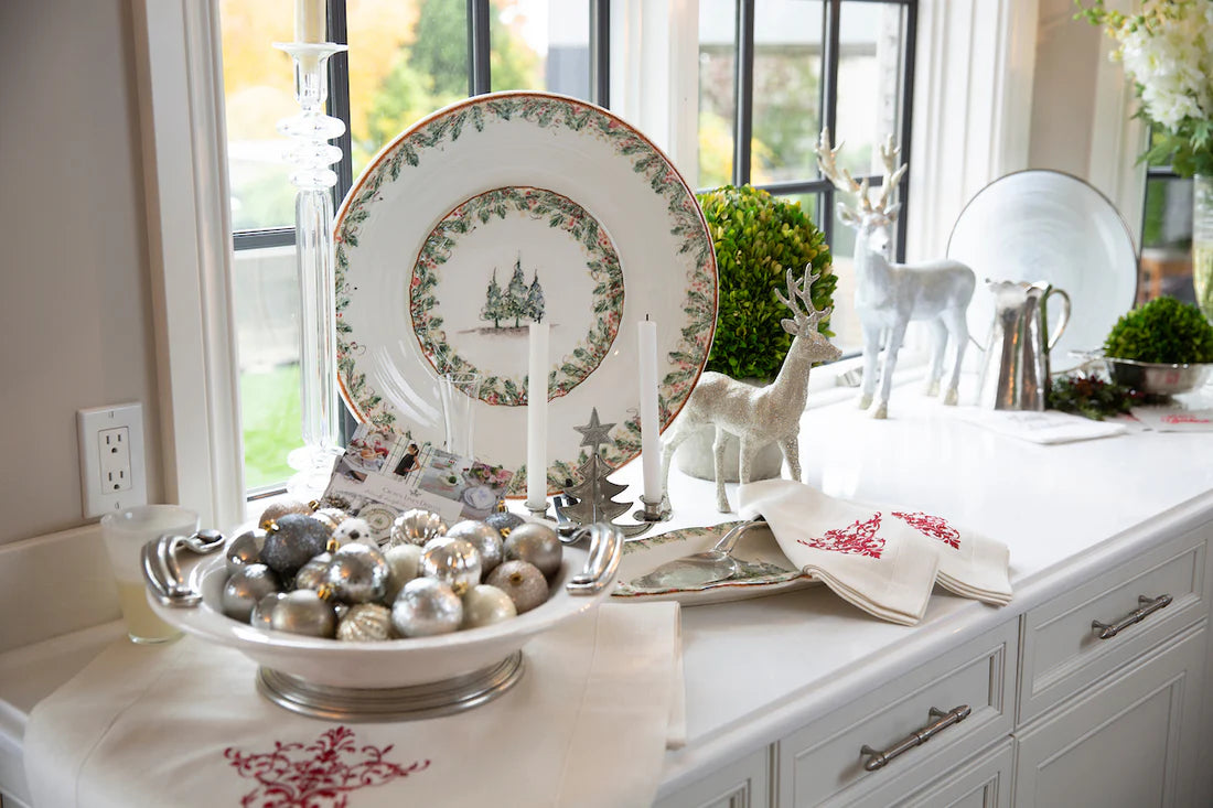 ARTE ITALICA: Natale Large Round Platter - artisticaitalian.com