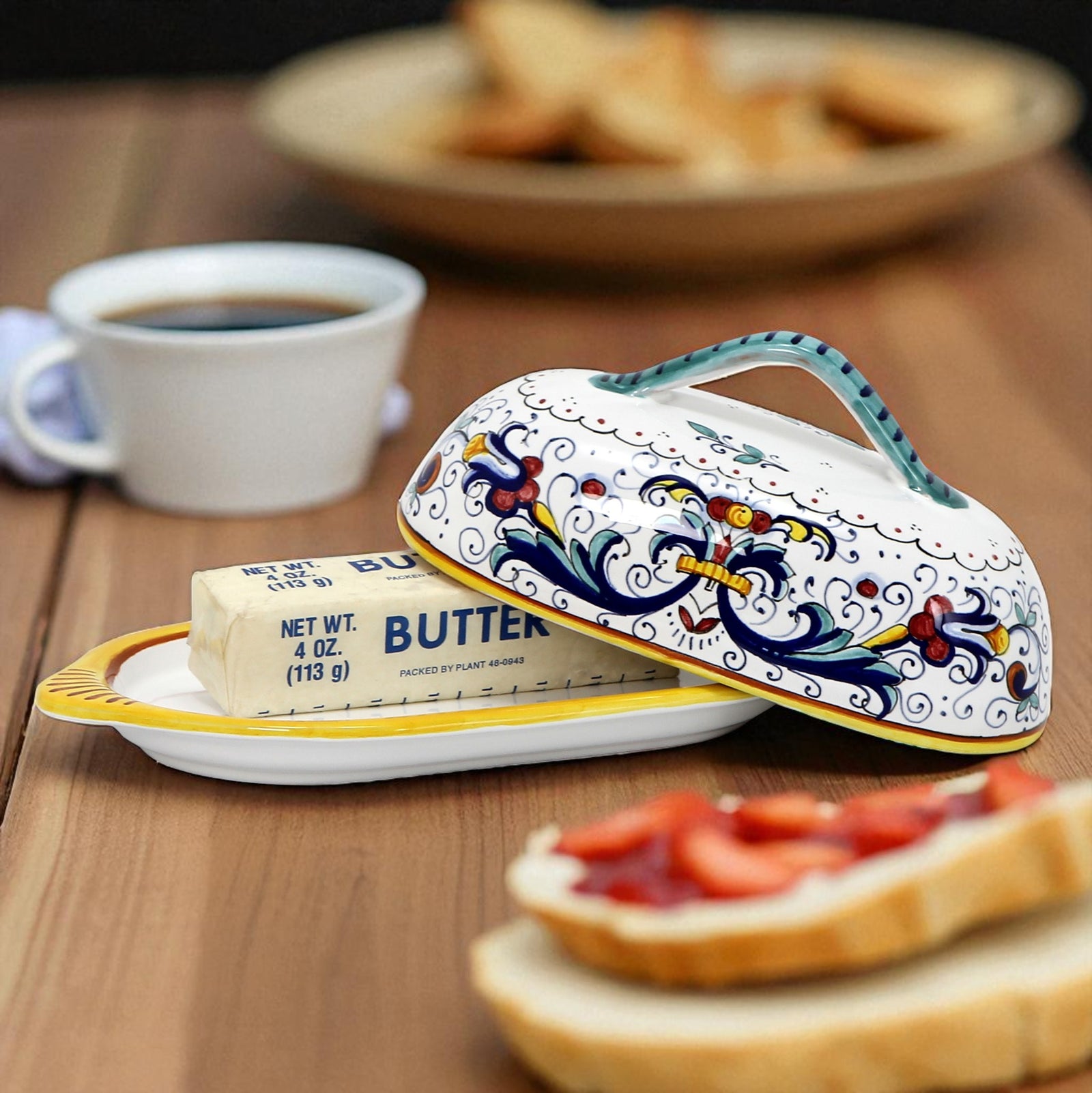 RICCO DERUTA DELUXE: Butter Dish w cover - artisticaitalian.com