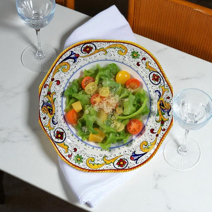 RAFFAELLESCO: Hexagonal Lg Salad Pasta Bowl - artisticaitalian.com
