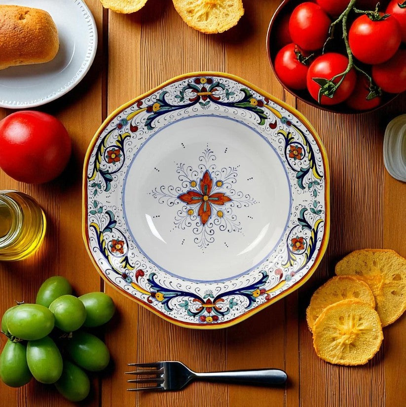 RICCO DERUTA: Hexagonal Lg Salad Pasta Bowl - artisticaitalian.com