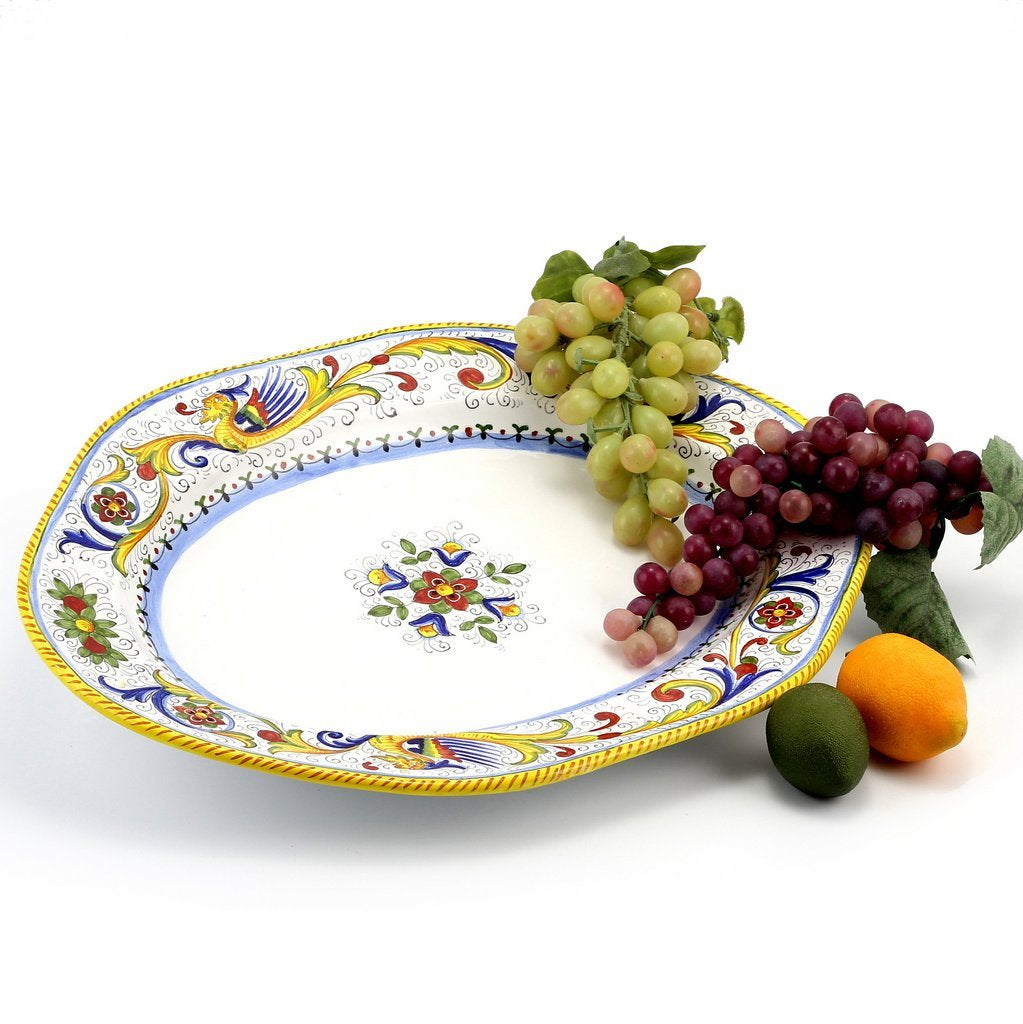 RAFFAELLESCO DELUXE: Hexagonal Extra Large Hexagonal Serving Oval Turkey/Ham Platter