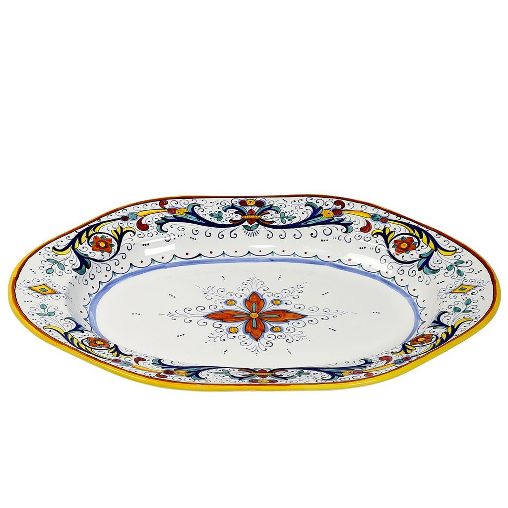 RICCO DERUTA DELUXE: Hexagonal Extra Large Serving Oval Turkey/Ham Platter