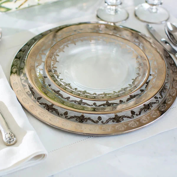ARTE ITALICA: Vetro Silver Salad/Dessert Plate