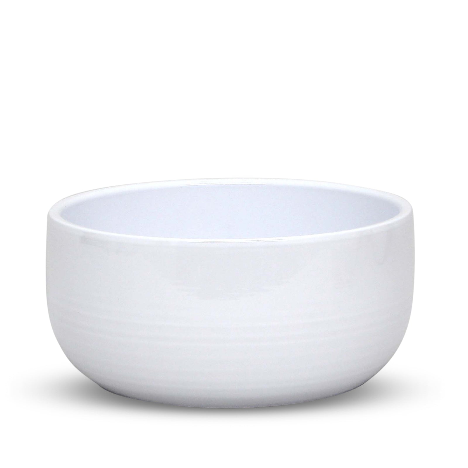 ELEGANTE: Round Low Ball Planter pure white