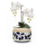 ORVIETO BLUE ROOSTER: Cylindrical Cover Pot - Cachepot Planter (Small) - artisticaitalian.com