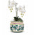 ORVIETO GREEN ROOSTER: Cylindrical Cover Pot - Cachepot Planter (Small) - artisticaitalian.com