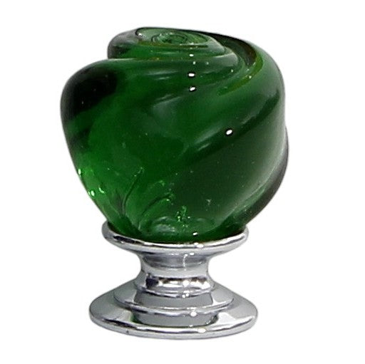 JEWERLY BOX: Authentic Deruta Keepsake Round Box with Murano Knob - RICCO DERUTA design