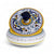 JEWERLY BOX: Authentic Deruta Keepsake Round Box with Murano Knob - RICCO DERUTA design