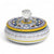 JEWERLY BOX: Authentic Deruta Keepsake Round Box with Murano Knob - RICCO DERUTA design