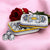 LOVE.ly Deruta Keepsake Rectangular Box with 12 Baci Perugina - RICCO DERUTA design