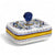 JEWERLY BOX: Authentic Deruta Keepsake Rectangular Box with Murano Knob - RICCO DERUTA design