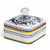 JEWERLY BOX: Authentic Deruta Keepsake Square Box with Murano Knob - RICCO DERUTA design