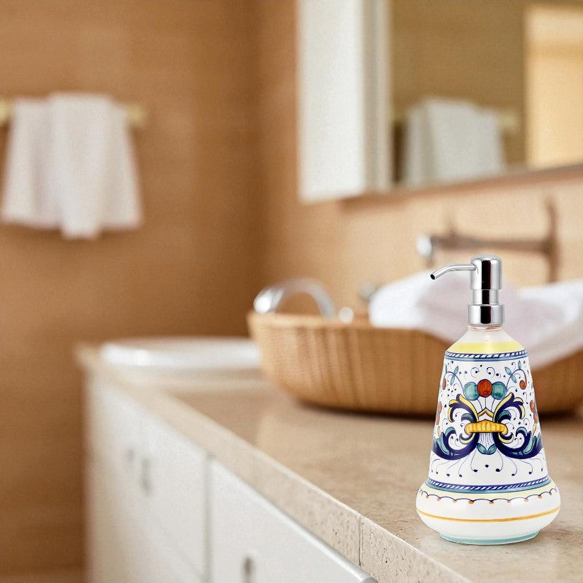 RICCO DERUTA CLASSICO: Liquid Soap/Lotion Dispenser with Chrome Pump (Large 26 OZ)