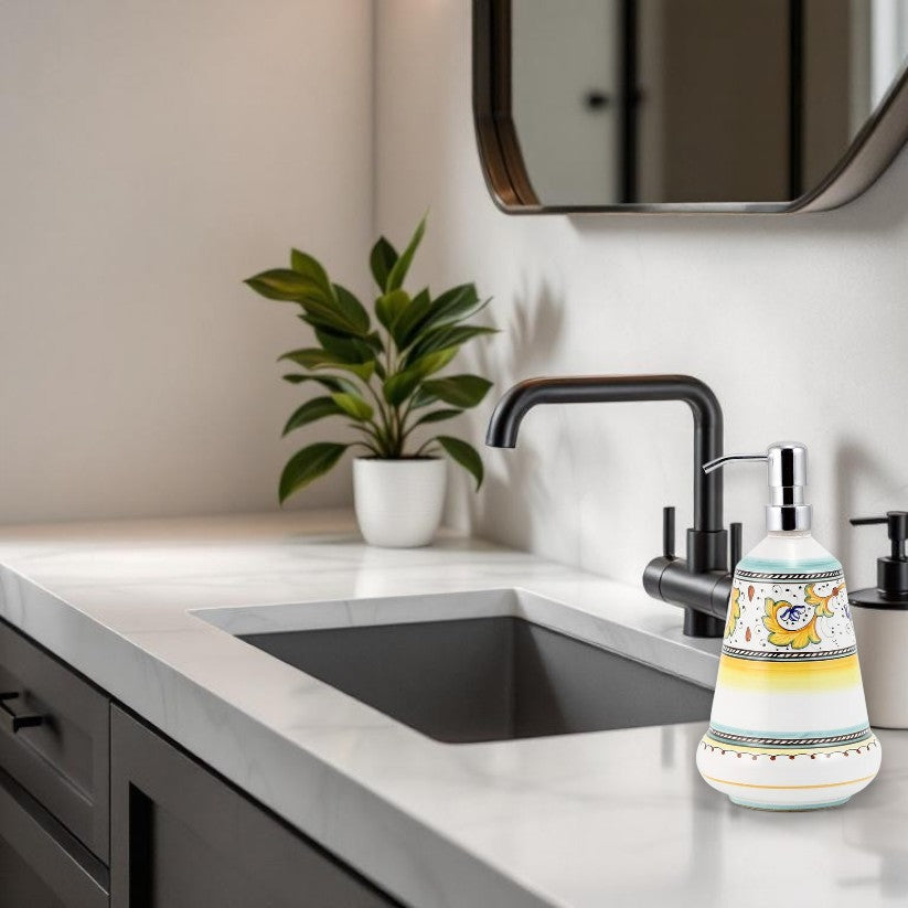 PERUGINO: Liquid Soap/Lotion Dispenser with Chrome Pump (Medium 20 OZ)