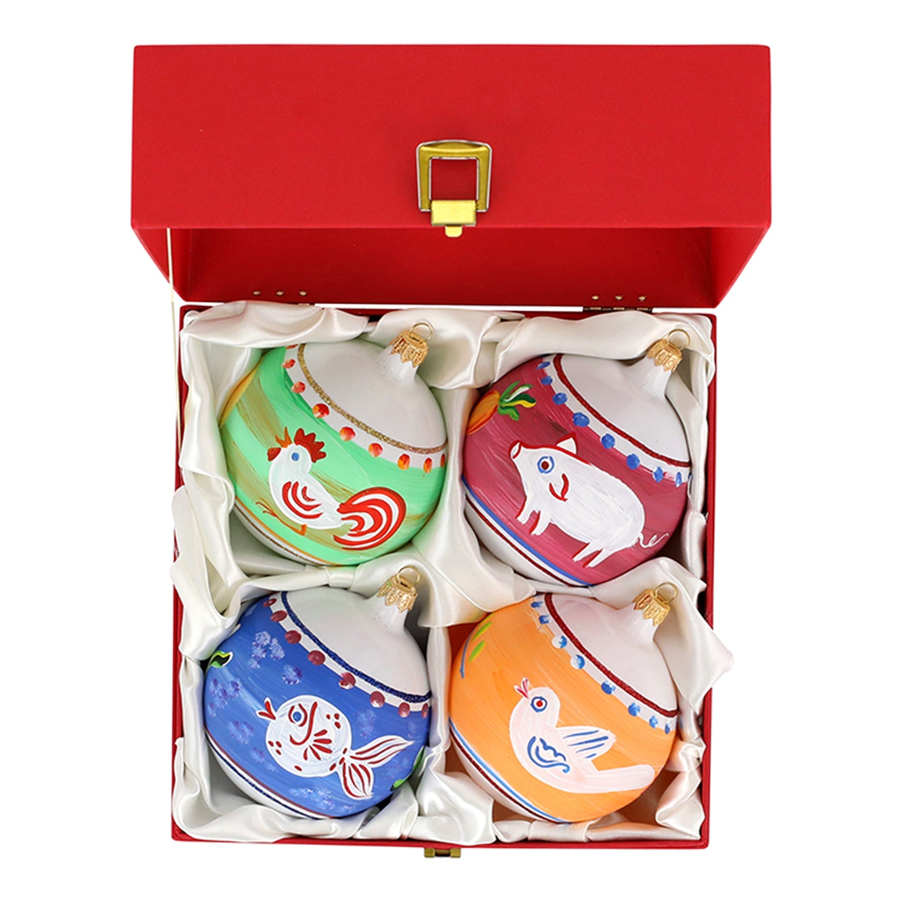 VIETRI: CAMPAGNA ASSORTED ORNAMENTS - SET OF 4 [R]