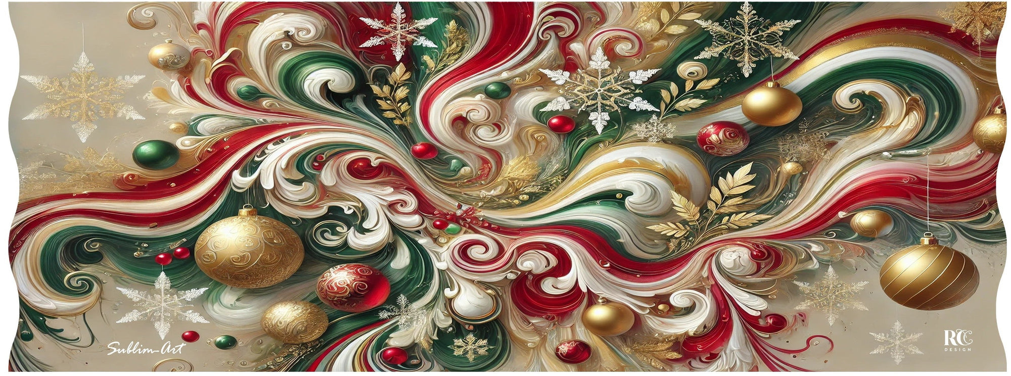 SUBLIMART: Christmas - Soy Wax Candle SUBLIMART: Christmas Ceramic Mug – Fluid Wave Design by RC Designs (Pattern #02)