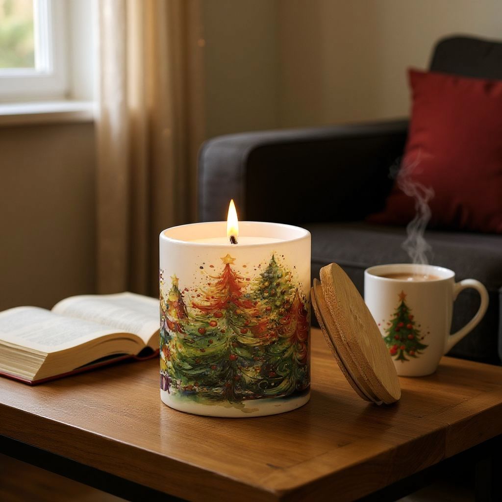 SUBLIMART: Christmas - Soy Wax Candle – Christmas tree Deluxe Design