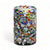 HOLIDAYS MURANO CANDLE: Murano Murrina Style Glass Tall Tumbler (14 Oz.) - SET of TWO