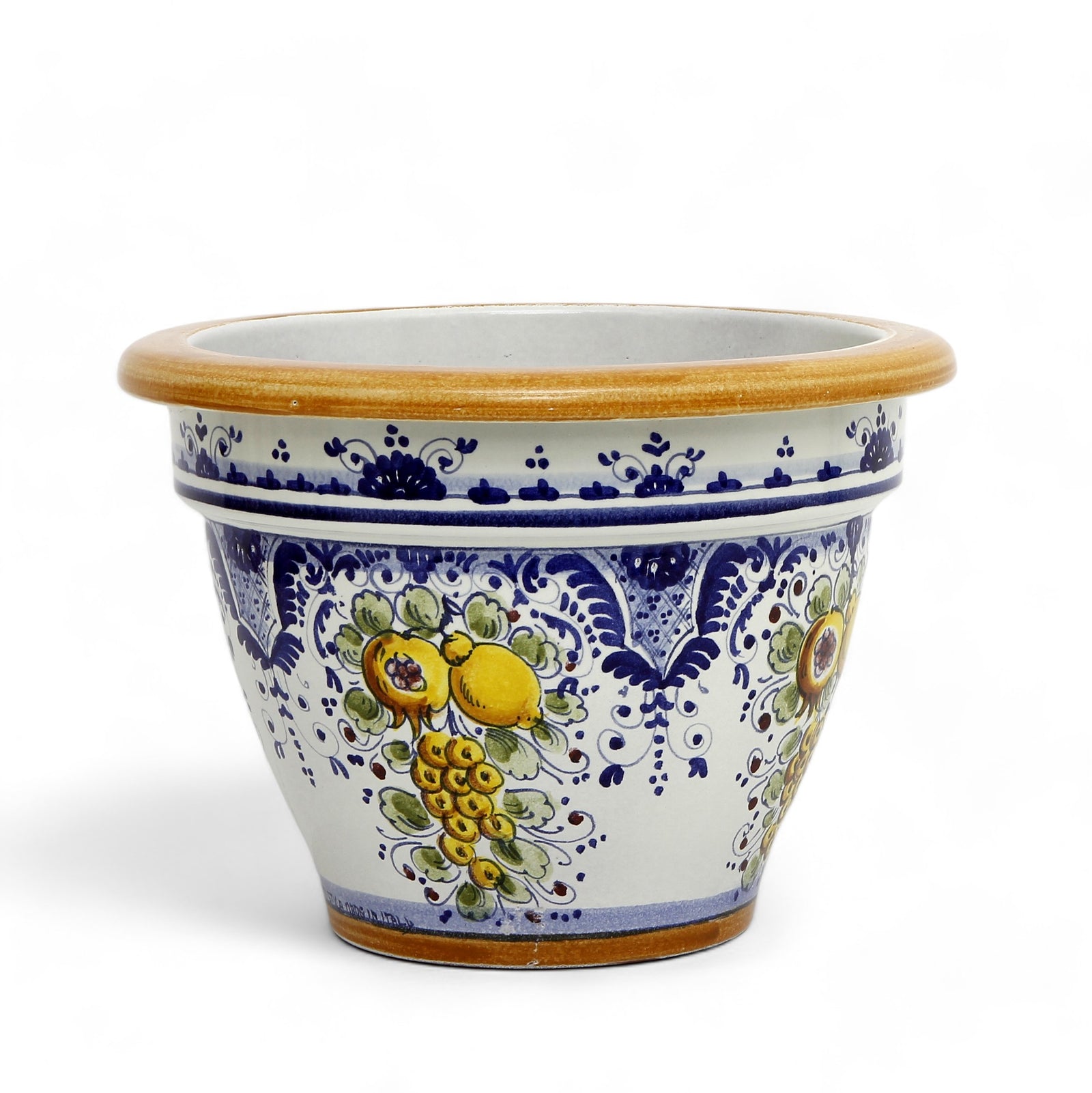 TOSCANA PLANTER: Round Tuscan planter/vase 'Campana' - Strong Terracotta indoor/outdoor freeze resistant - FRUTTINA Design