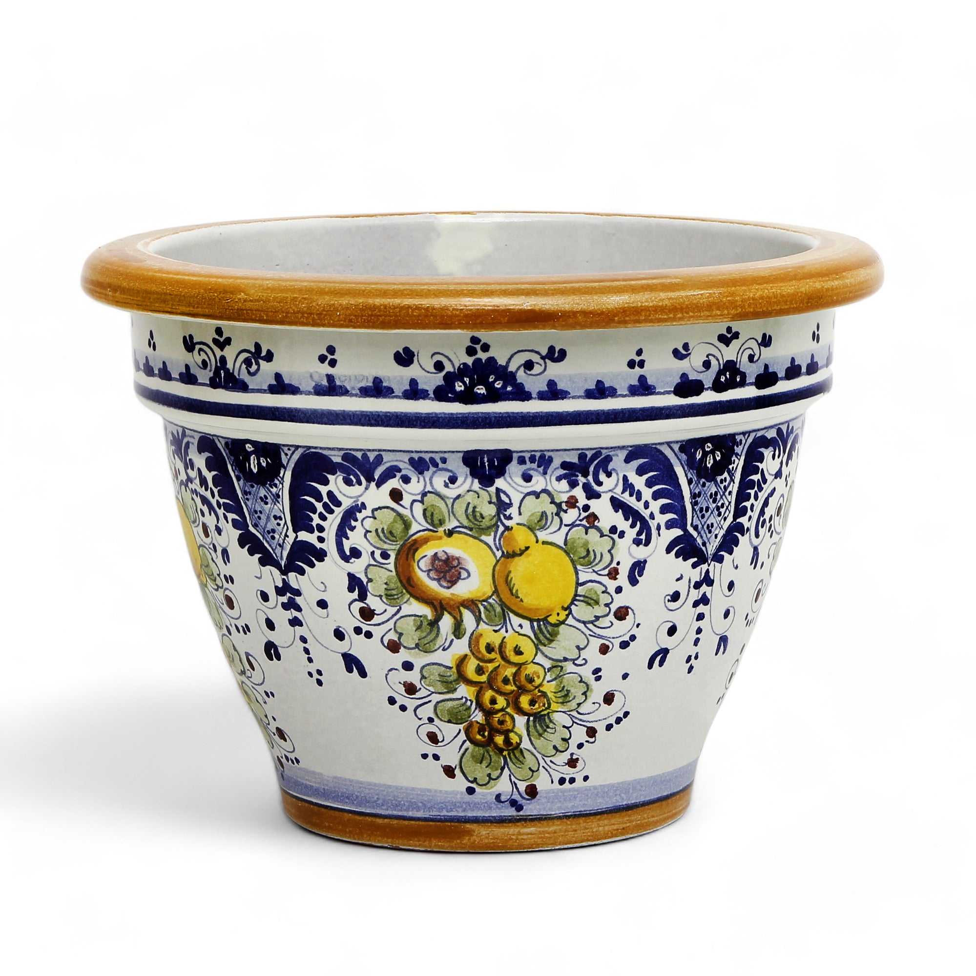 TOSCANA PLANTER: Round Tuscan planter/vase 'Campana' - Strong Terracotta indoor/outdoor freeze resistant - FRUTTINA Design