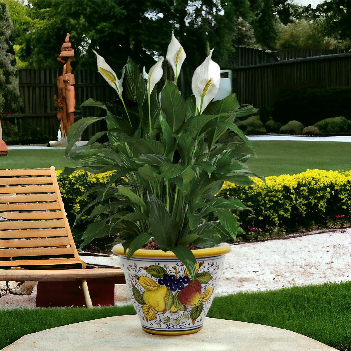 TOSCANA PLANTER: Round Tuscan planter/vase 'Campana' - Strong Terracotta indoor/outdoor freeze resistant - FRUTTA Design