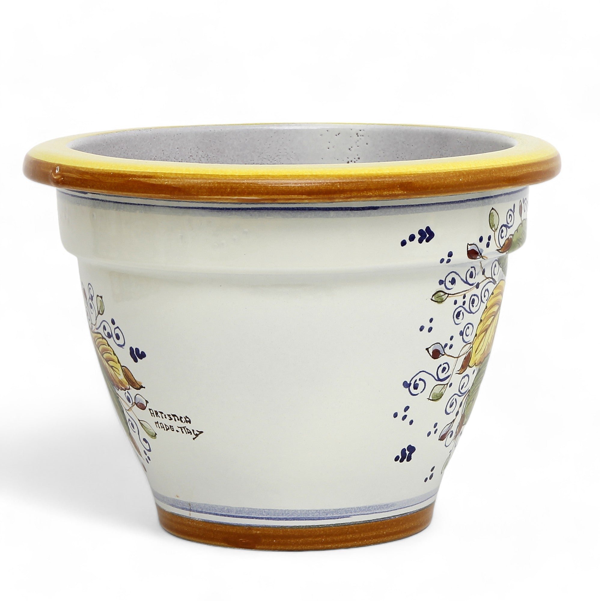 TOSCANA PLANTER: Round Tuscan planter/vase 'Campana' - Strong Terracotta indoor/outdoor freeze resistant - POSITANO Design