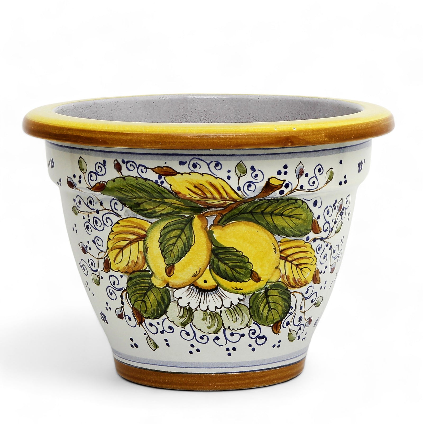 TOSCANA PLANTER: Round Tuscan planter/vase 'Campana' - Strong Terracotta indoor/outdoor freeze resistant - POSITANO Design