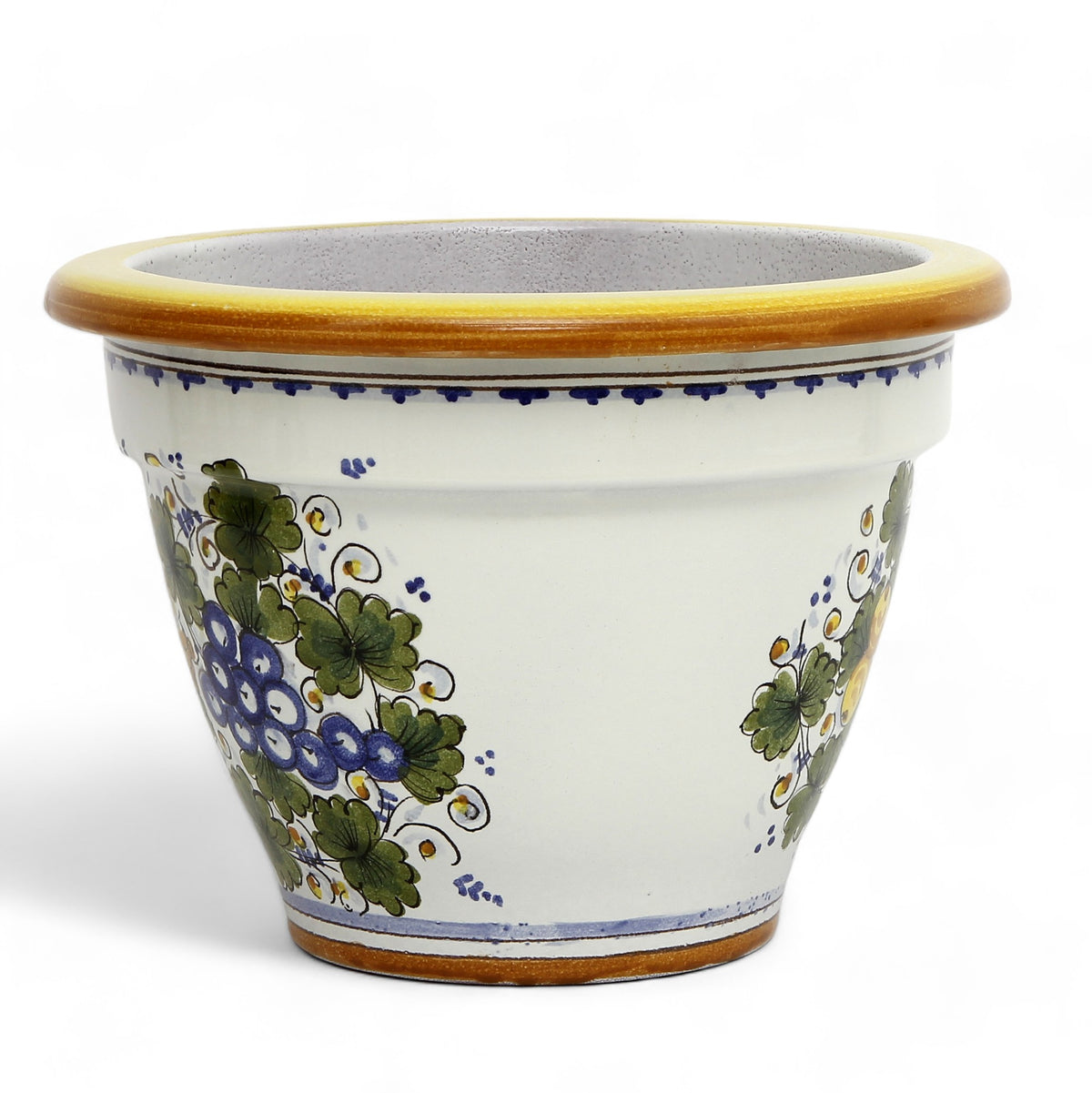 TOSCANA PLANTER: Round Tuscan planter/vase 'Campana' - Strong Terracotta indoor/outdoor freeze resistant - TUSCANIA Design