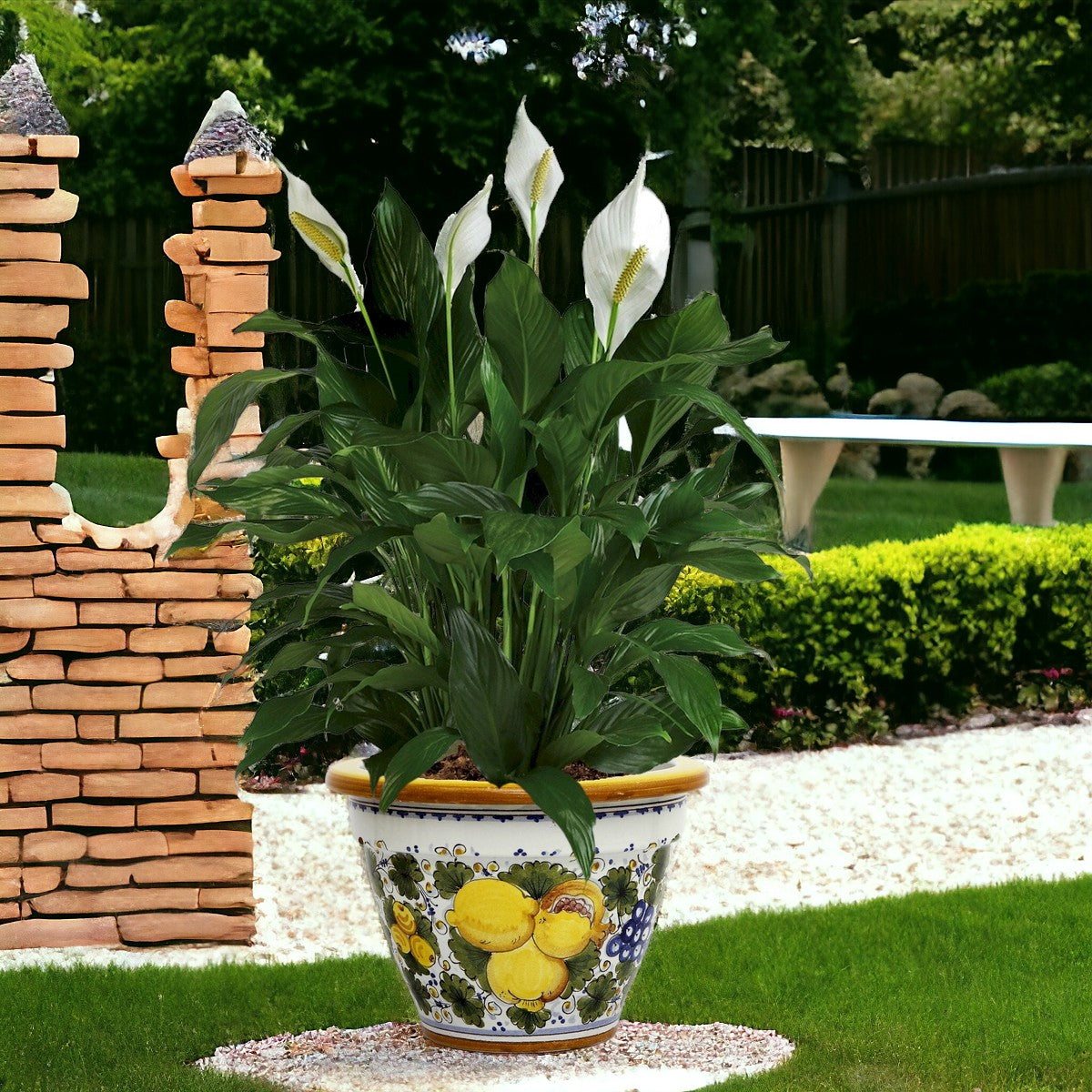 TOSCANA PLANTER: Round Tuscan planter/vase 'Campana' - Strong Terracotta indoor/outdoor freeze resistant - TUSCANIA Design