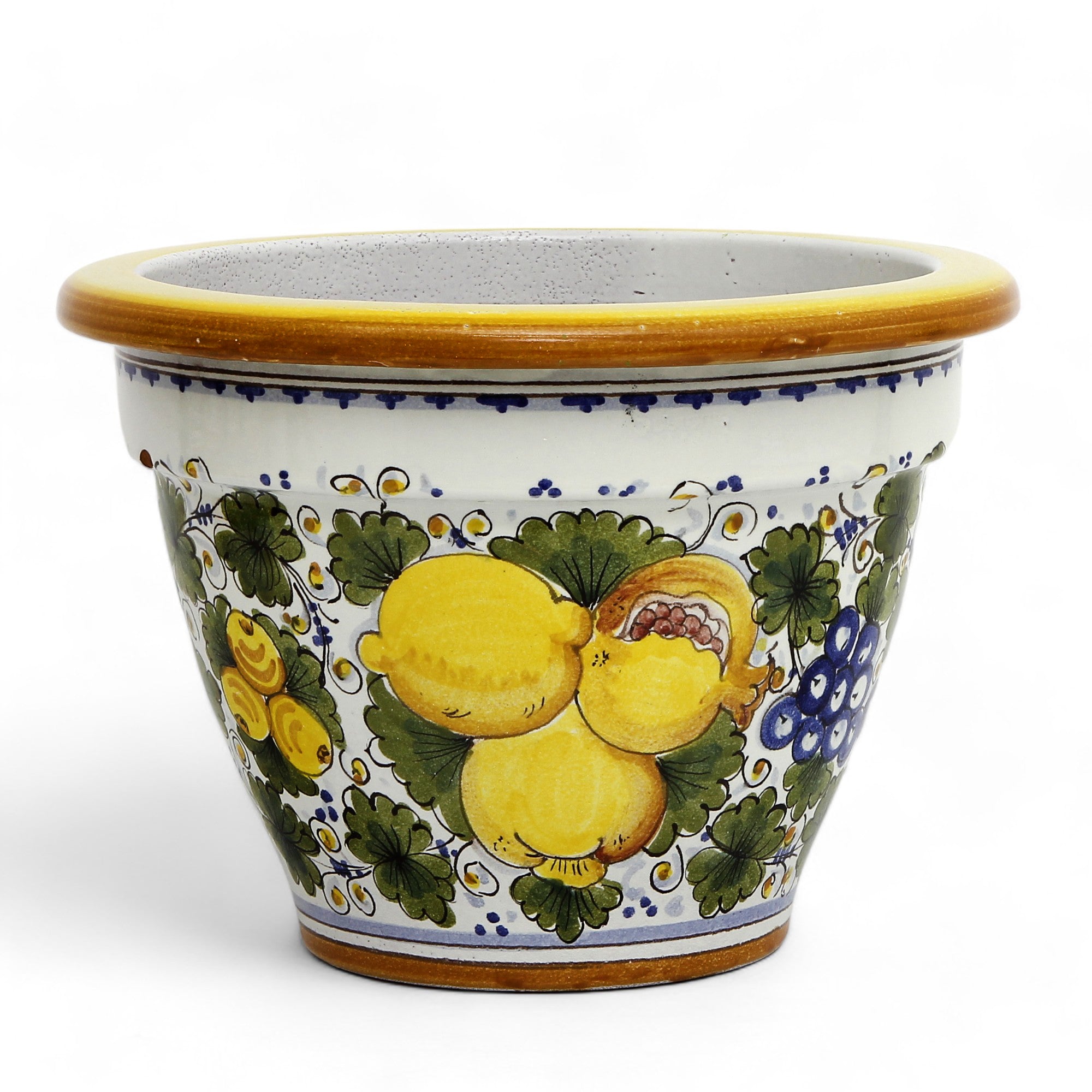 TOSCANA PLANTER: Round Tuscan planter/vase 'Campana' - Strong Terracotta indoor/outdoor freeze resistant - TUSCANIA Design