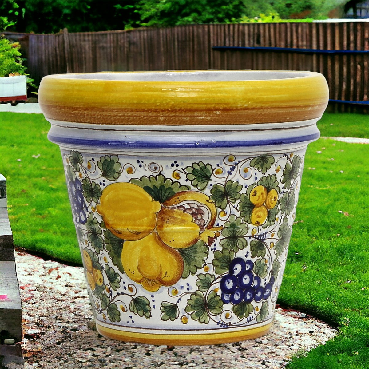 TOSCANA PLANTER: Medium Round Tuscan Limoniera planter/vase 'Conca' - Strong Terracotta indoor/outdoor freeze resistant - TUSCANIA Design