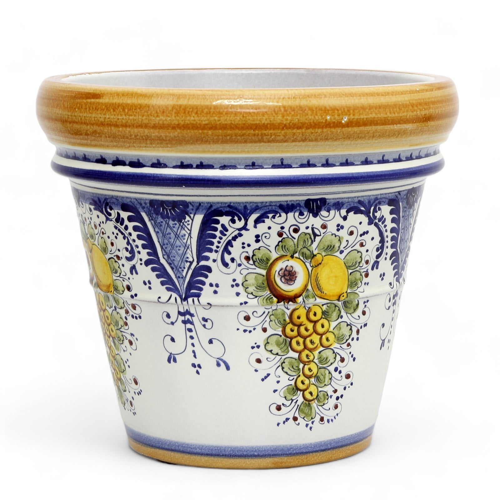 TOSCANA PLANTER: Medium Round Tuscan Limoniera planter/vase 'Conca' - Strong Terracotta indoor/outdoor freeze resistant - FRUTTINA Design