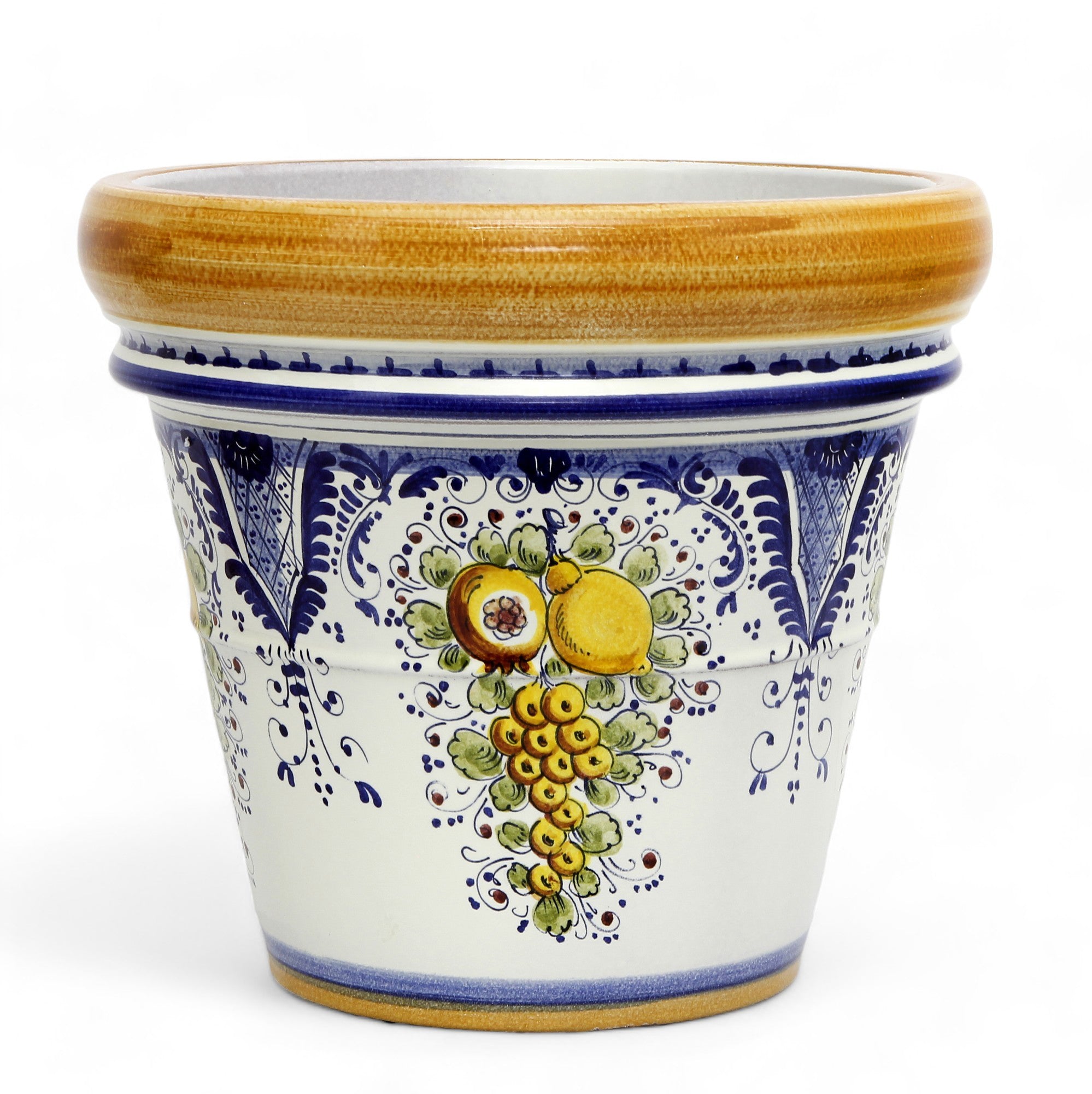 TOSCANA PLANTER: Medium Round Tuscan Limoniera planter/vase 'Conca' - Strong Terracotta indoor/outdoor freeze resistant - FRUTTINA Design