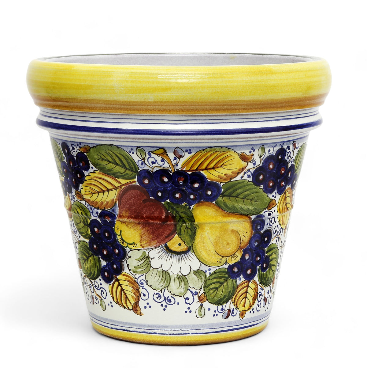 TOSCANA PLANTER: Medium Round Tuscan Limoniera planter/vase &#39;Conca&#39; - Strong Terracotta indoor/outdoor freeze resistant - FRUTTA Design