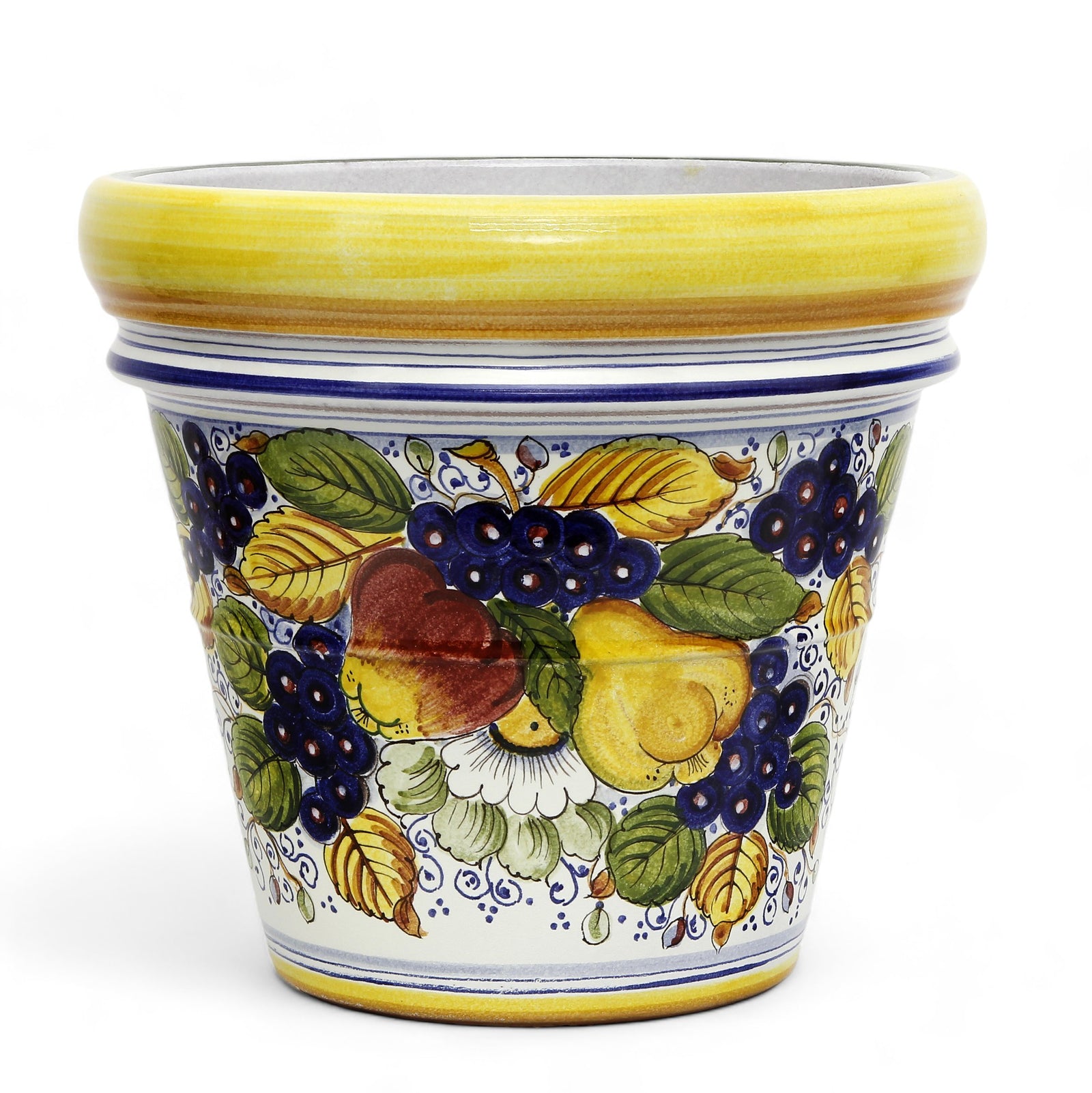 TOSCANA PLANTER: Medium Round Tuscan Limoniera planter/vase 'Conca' - Strong Terracotta indoor/outdoor freeze resistant - FRUTTA Design